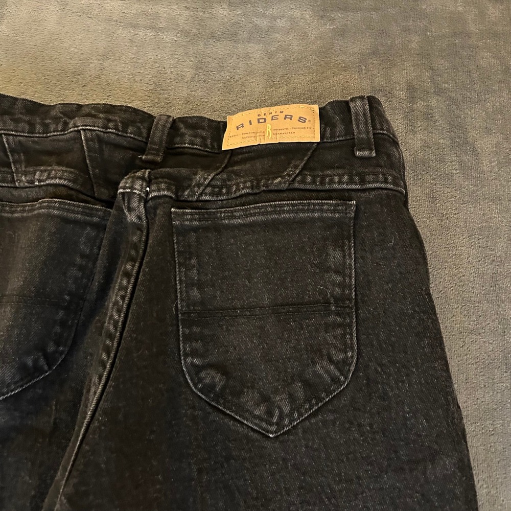Denim Riders Black Denim Jeans High Waist Causal‎ Pants Womens Size 6M 28x30.5"